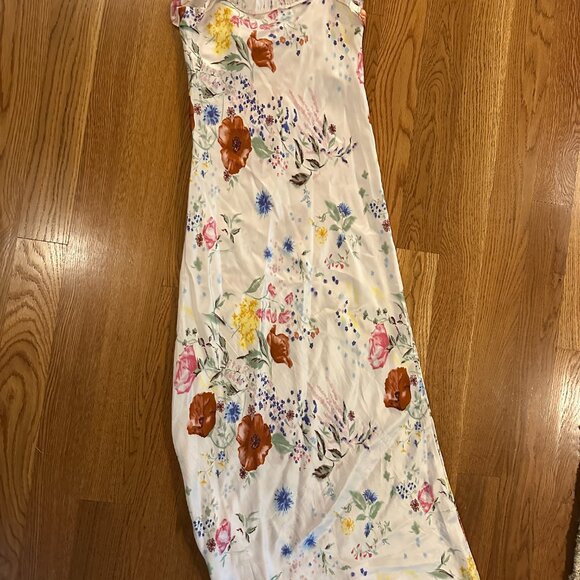 Reformation Floral Strap Silk Aribella Sleeveless Dress - Picture 4 of 6